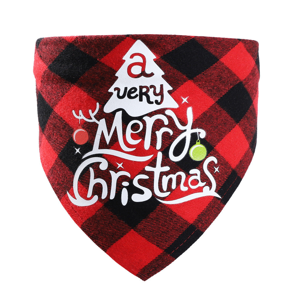 Christmas Pet Saliva Towel DIY Dog Triangle