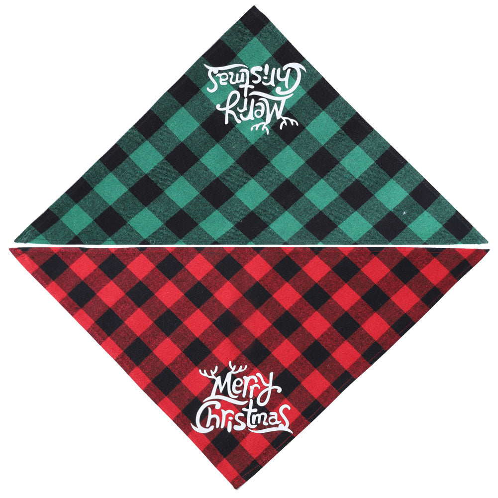 Christmas Pet Saliva Towel DIY Dog Triangle