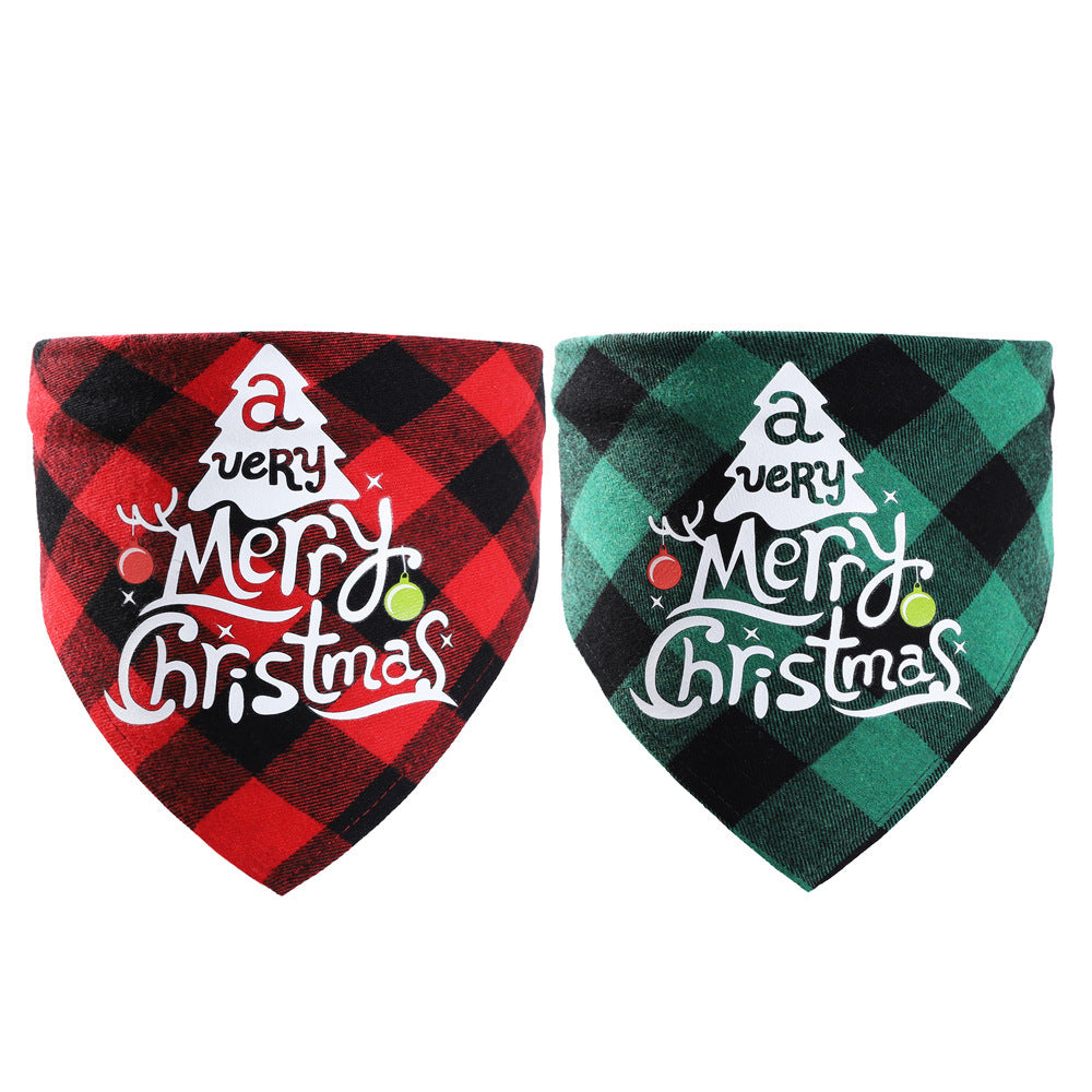 Christmas Pet Saliva Towel DIY Dog Triangle