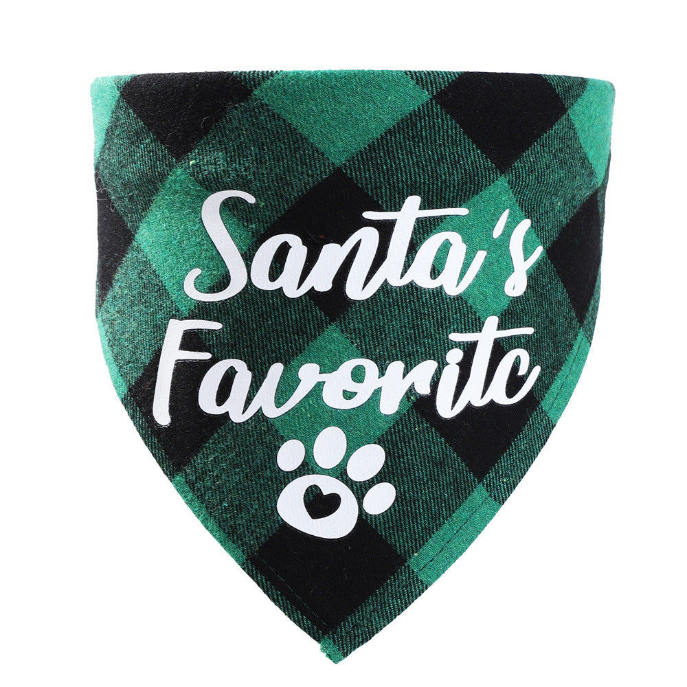 Christmas Pet Saliva Towel DIY Dog Triangle