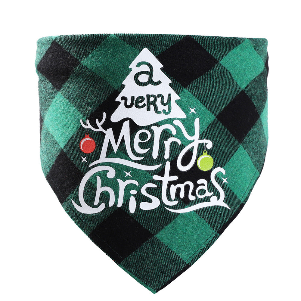 Christmas Pet Saliva Towel DIY Dog Triangle