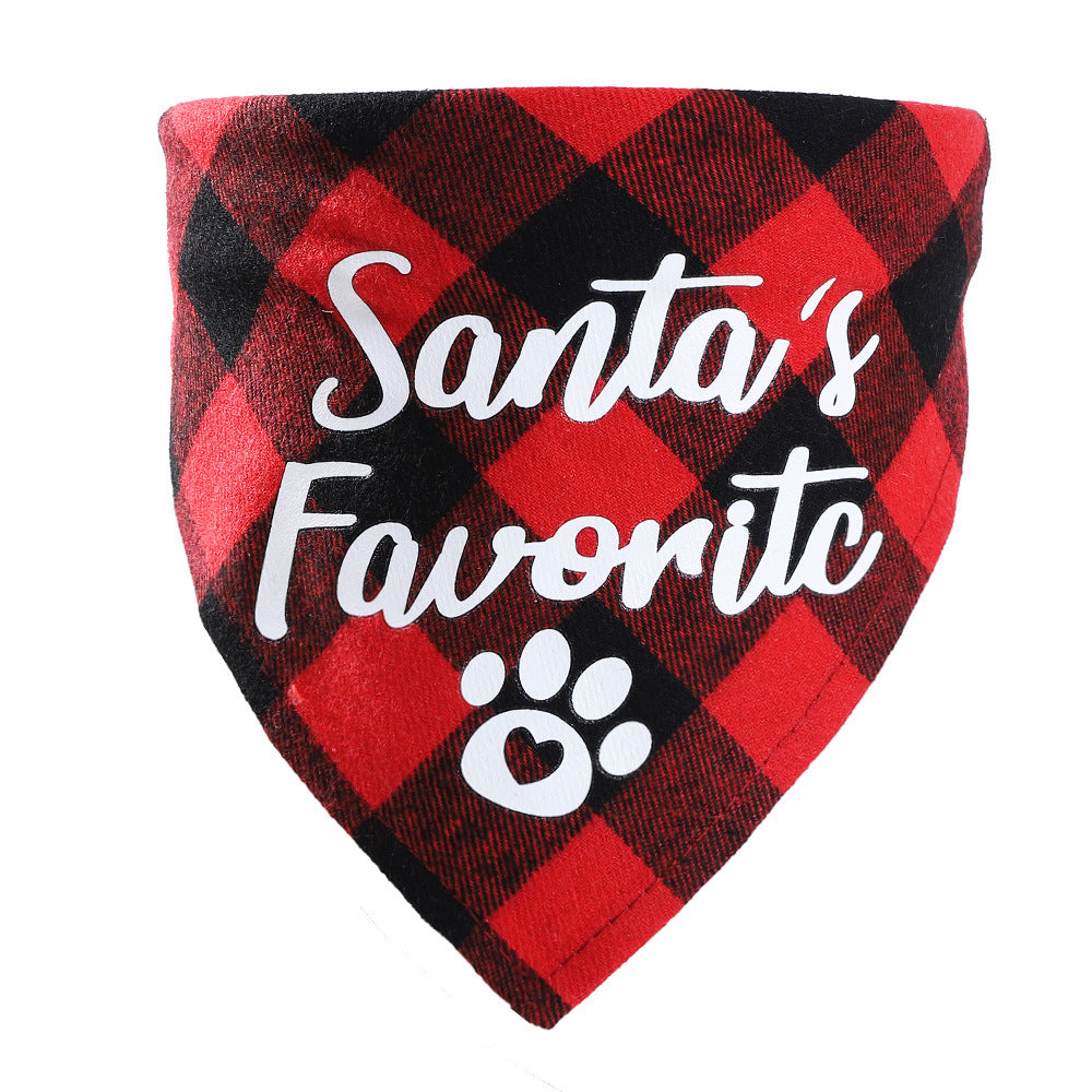 Christmas Pet Saliva Towel DIY Dog Triangle