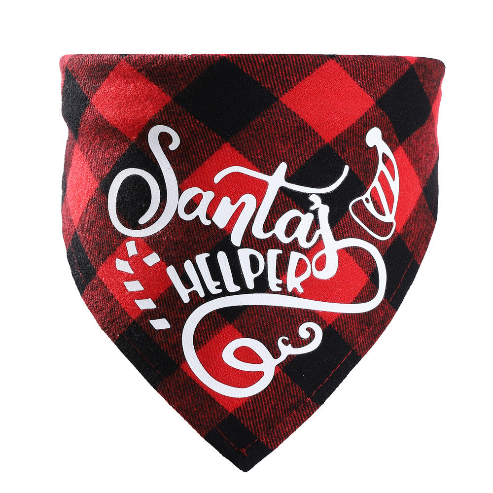 Christmas Pet Saliva Towel DIY Dog Triangle