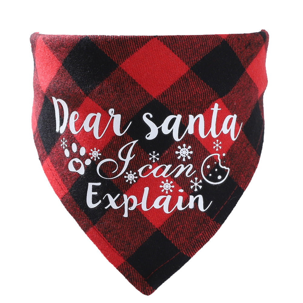 Christmas Pet Saliva Towel DIY Dog Triangle