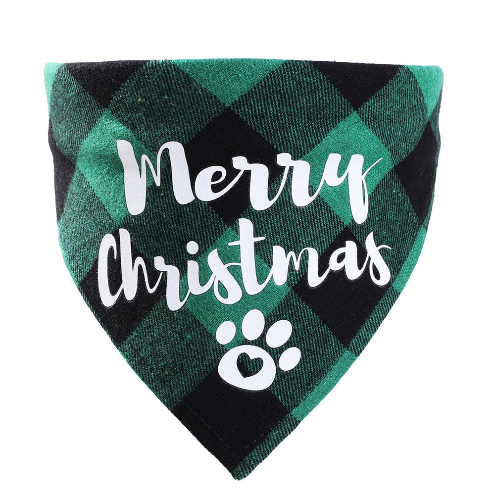 Christmas Pet Saliva Towel DIY Dog Triangle