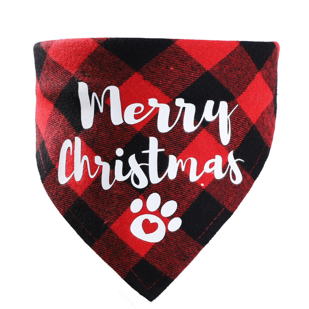 Christmas Pet Saliva Towel DIY Dog Triangle