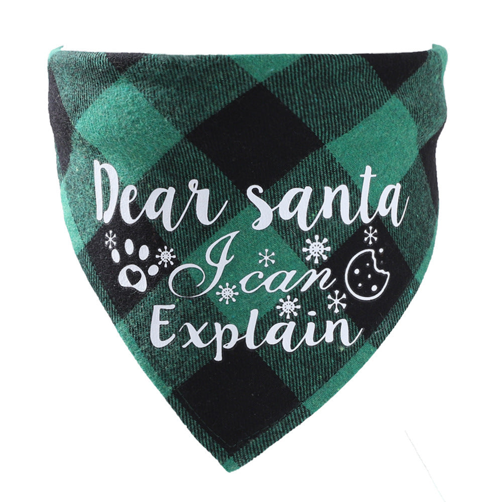 Christmas Pet Saliva Towel DIY Dog Triangle